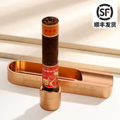 金属雪茄烟灰缸组合款 雪茄支架持灰茄托打孔器创意高端礼品便携式