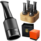 ENERGY 礼盒套装 金属雪茄烟嘴礼盒套装 纹理版 收纳底座 CIGAR