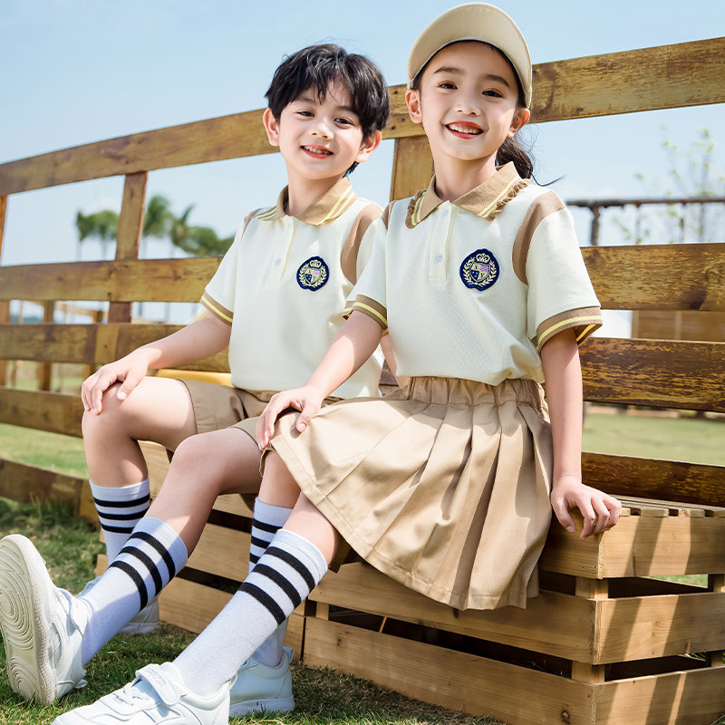 幼儿园园服夏装运动儿童班服套装英伦毕业小学生校服学院风校园服