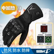 SBK mới mùa đông găng tay xe máy sưởi điện cưỡi găng tay ấm chống nước chống rơi thiết bị đầu máy Knight - Xe máy Rider thiết bị