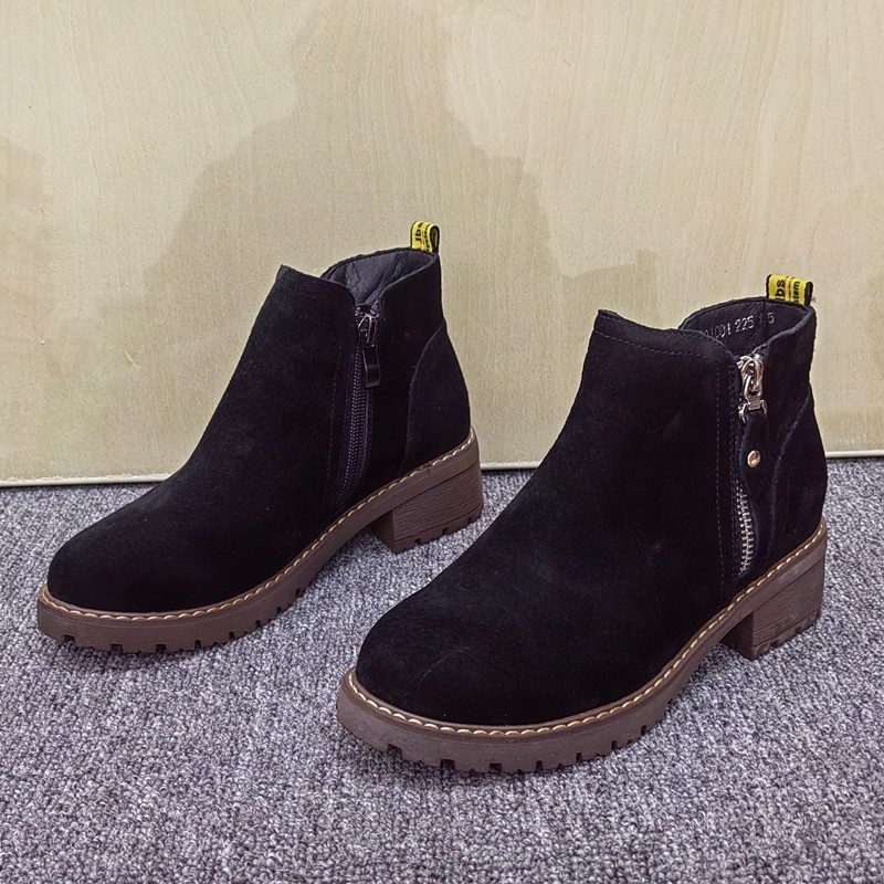 35码断码清仓处理磨砂短靴女秋冬加绒粗跟侧拉链马丁靴显瘦瘦瘦靴,女鞋,马丁靴,淘宝优惠券,粉丝福利购,淘宝优惠卷