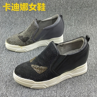 瑕疵正品 新款 3536码 撤柜处理春季 圆头坡跟高跟烫钻时尚 百搭女单鞋