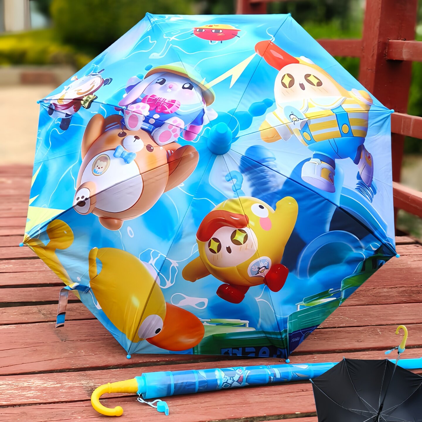 蛋仔派对卡通动漫儿童雨伞幼儿园小学生遮阳晴雨伞防雨伞男女黑胶