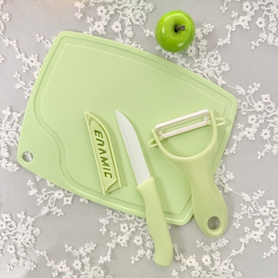 利瓷陶瓷刀水果刀便携式瓜果刀家用学生辅食刀具小菜板套装不生锈