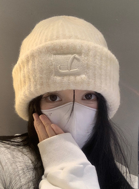 韩系大头围帽子女款2026新款秋冬款显脸小针织毛线帽保暖包头冷帽