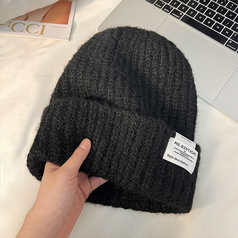 thumbnail for Women's hats, 2026 new winter knit hats, face-flattering small plush sweaters, big-head warm knit hats, ear protection hats