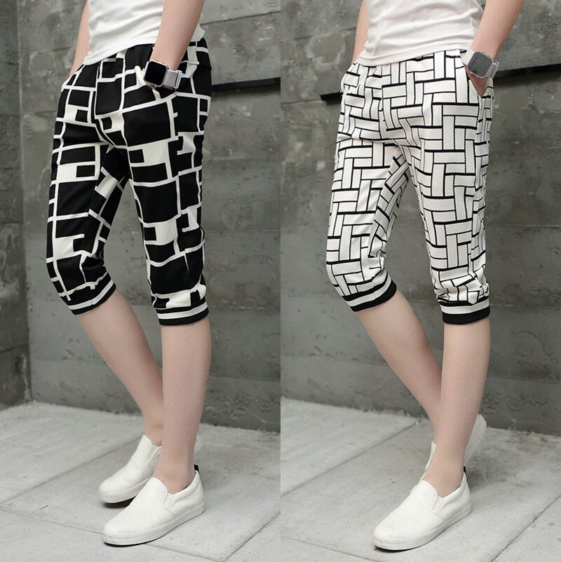 霸威顿七分裤男夏季潮流休闲裤五分裤短裤修身运动7分沙滩裤子男