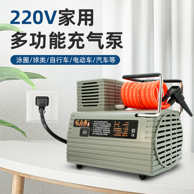 220V家用打气机地库汽车轮胎打气泵气柱泡袋足球电动打气机PM200
