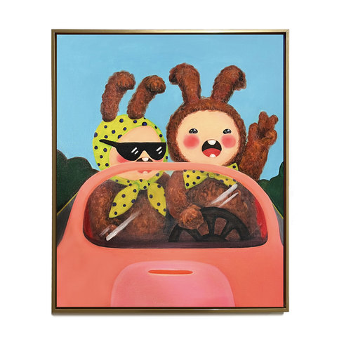 K11 Koorabbee 幸福系列艺术家喷绘版画原画油画限量版画装饰画