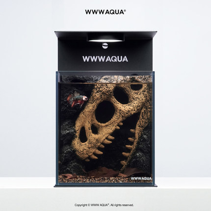 K11 X WWWAQUA 古化石霸王龙斗鱼专用鱼缸造景生态全套小型客厅