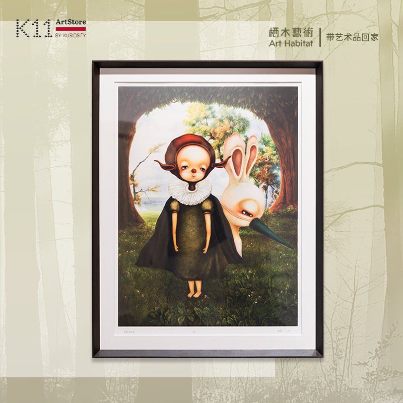 K11 张静艺术家签名限量版画装饰画实木框装裱客厅卧室乔迁礼