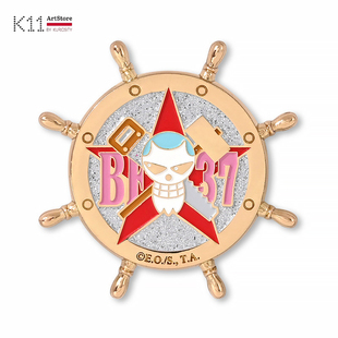 K11航海王合金潮玩骷髅桌面摆件船舵航海王盲盒动漫