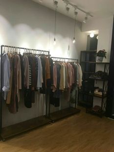 女服装 落地式 店衣架展示架包架铁艺侧挂陈列货架家用挂衣服 架子