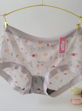 彩田内裤女超薄透气牛奶丝高腰大码31755速干石墨烯抗菌三角裤头