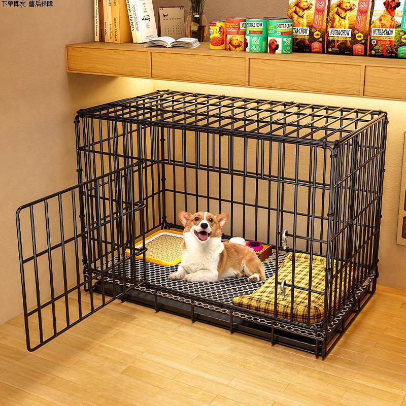 狗笼子宠物别墅室内带厕所小型犬窝家用铁笼折叠铁笼子猫笼兔笼子