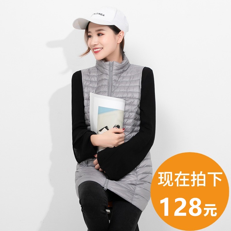 羽绒马甲女轻薄中长款2021新款韩版显瘦羽绒服马夹背心外套潮冬季在类目 女装/女士精品, 马夹中 - 来自Buy2taobao.com提供专业的淘宝代购服务