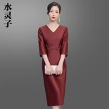 Юбка для матери, красное ципао, свадебное платье, яркий броский стиль, китайский стиль