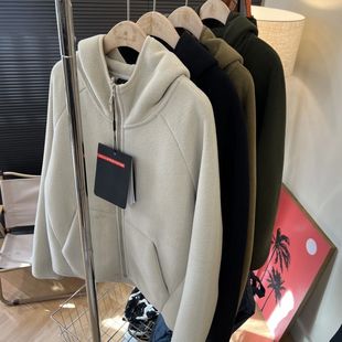 双面重磅680克速热过冬男女老少摇粒绒情侣棉衣男士 连帽外套夹克