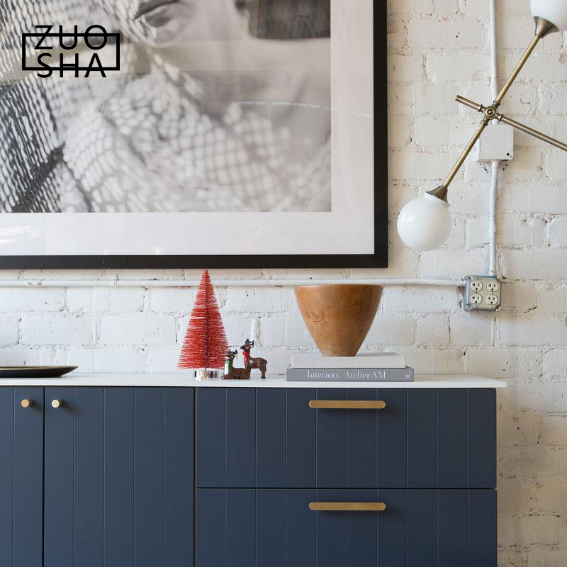 Pure copper handle Modern minimalist Cabinet door wardrobe cupboard All copper Drawers handle kitchen handle golden brassin the Residential furniture , Cabinet , Cabinet Accessories , Handle  category - from Buy2taobao.com to provide professional Taobao agent buy service