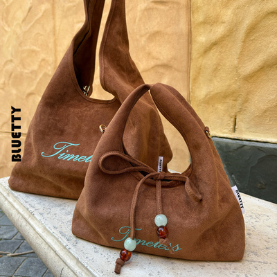 BLUETTY 2025秋冬新款麂皮绒mini手提单肩斜挎包小众设计师小拎包