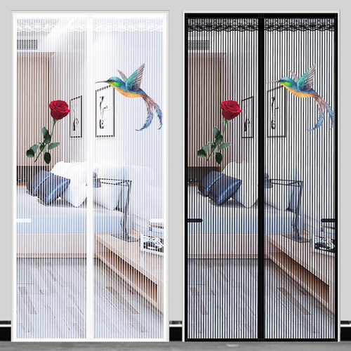 明航烫画金刚网全磁条夏季纱门