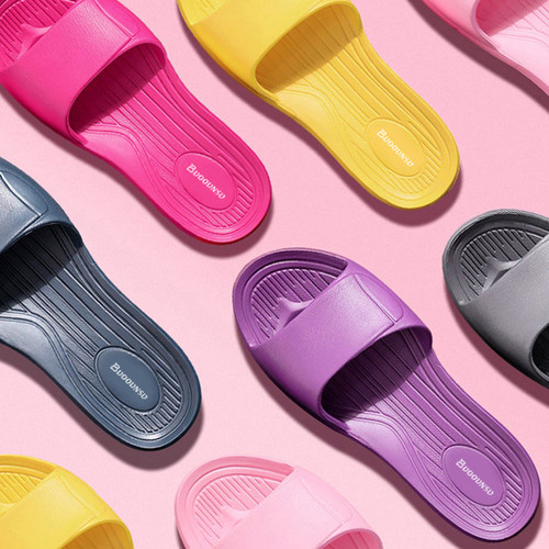 中国台湾进口家居拖鞋女夏情侣室内软底家用浴室洗澡防滑EVA男