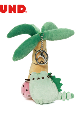 gund 胖吉猫pusheen毛绒钥匙扣挂件可爱软萌毛绒玩具公仔包包挂饰