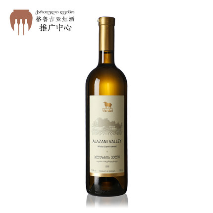 格鲁吉亚白葡萄酒维尔兹阿拉赞半甜原瓶原装进口女生男生微醺甜酒