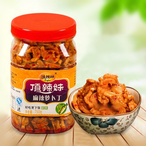 顶辣妹萝卜丁开胃菜两口味可搭配