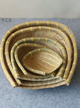 竹制品竹编家用收纳筐厨房纯手工