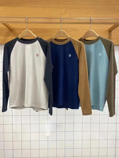 长袖 圆领打底衫 T恤 女士轻量磨毛修身 A0233TS12 23秋款 素然