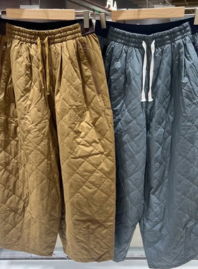 素然棉裤 25女士秋冬新款户外运动轻量保暖绗棉阔腿裤 A0253PA15