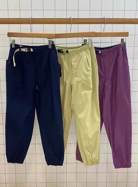 素然直筒裤 2024夏季新款女士户外防泼水尼龙格子锥裤 A0241PA20