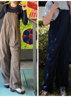 素然休闲裤 24夏季女户外轻量防泼水廓形口袋背带裤 A0241PA08