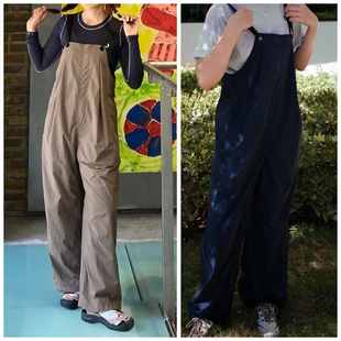 A0241PA08 女户外轻量防泼水廓形口袋背带裤 素然休闲裤 24夏季