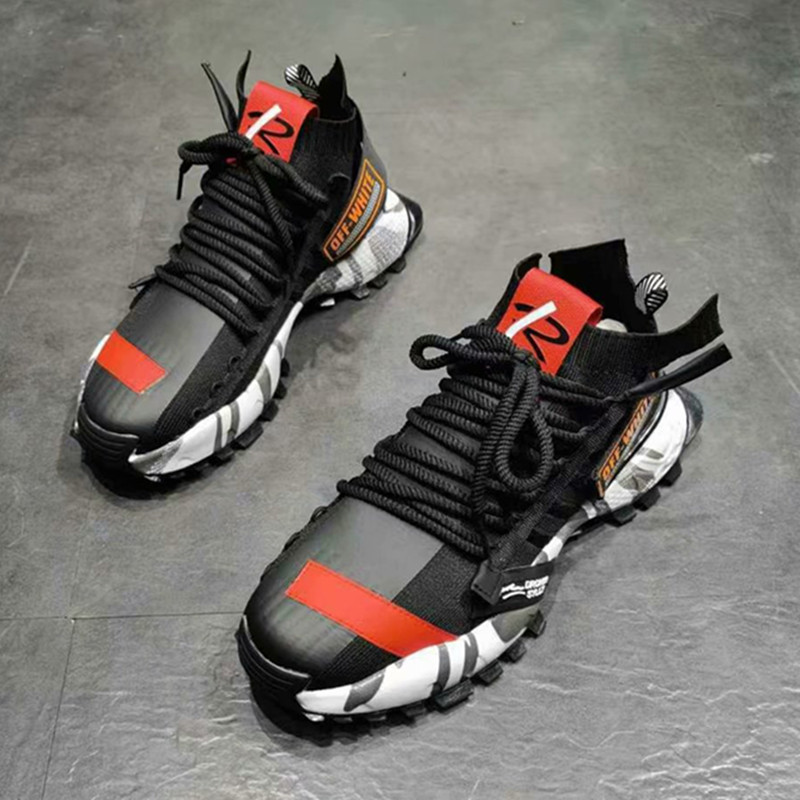 欧洲站男鞋春秋款飞织韩版老爹