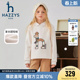 hazzys哈吉斯童装 男女童卫衣冬新中大童短绒保暖套头上衣