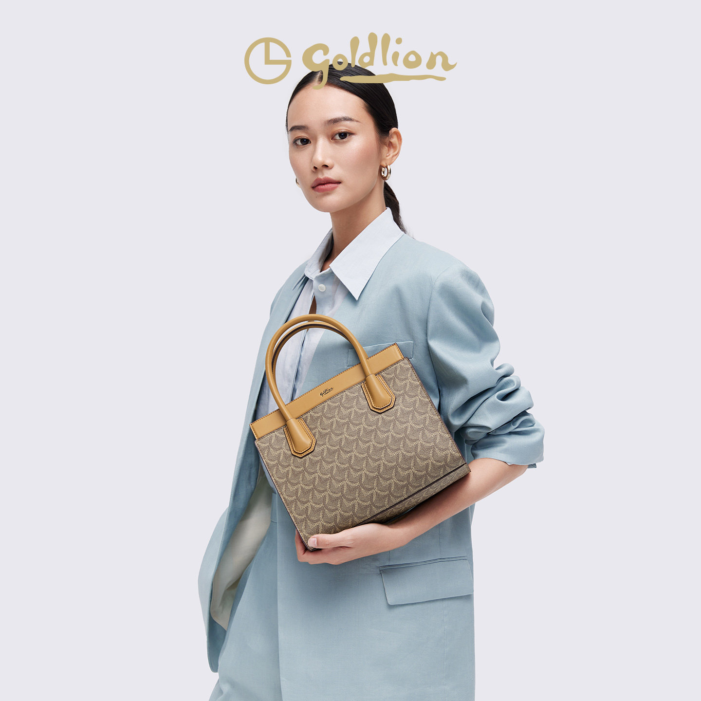 金利来优雅女包时尚手提包复古摩登休闲精致印花单肩包斜挎包包