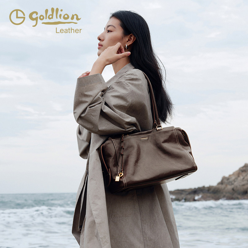 金利来商场同款真皮女包秋冬新款时尚百搭简约手提包包头层牛皮潮,箱包皮具/热销女包/男包,通用款女包,淘宝优惠券,粉丝福利购,淘宝优惠卷