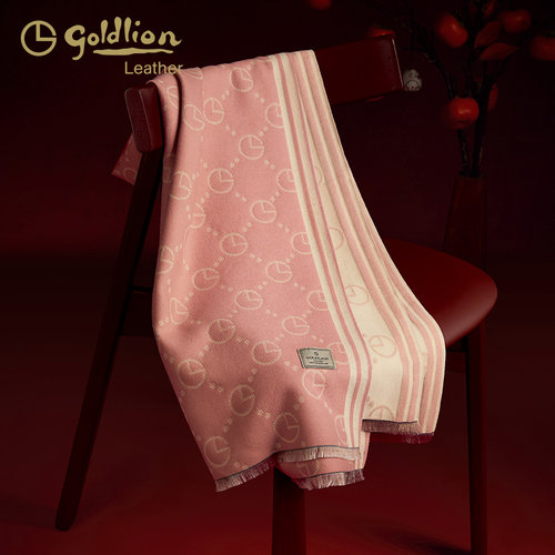 金利来2025新款优雅女保暖围巾长款时尚百搭小众印花围脖生日礼物