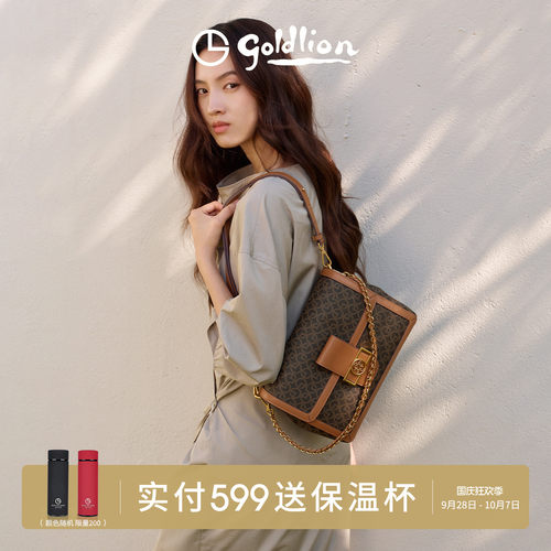 金利来女包2026新款时尚百搭单肩包高级感通勤包老花斜挎包潮