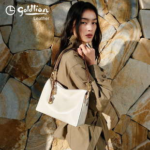 金利来正品商场同款女包单肩包时尚新款真皮百搭手提斜挎包包牛皮