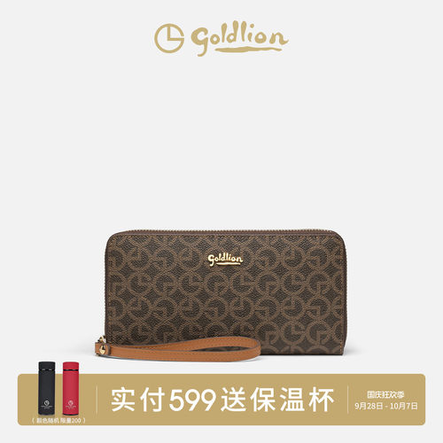 金利来女士手拿包2026新款时尚印花拉链女包卡包大容量多功能钱包