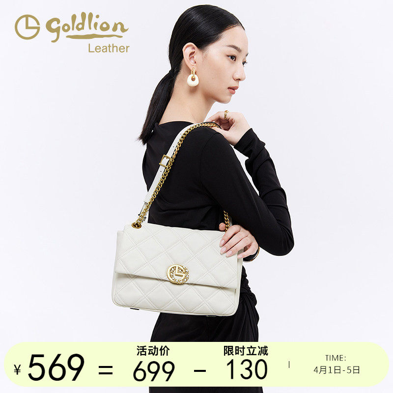 金利来2026新款时尚真皮女包头层牛皮单肩包小众百搭潮轻奢斜挎包