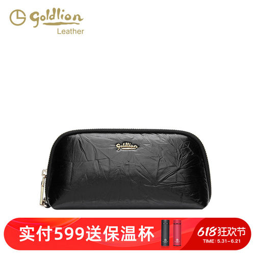 金利来真皮女包卡包2026新款大容量手机零钱包黑色百搭牛皮手拿包