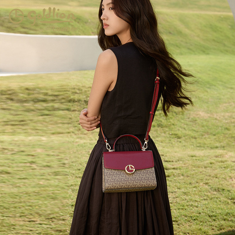 金利来时尚女包正品新款通勤百搭PVC单肩斜挎手提包包女潮ins轻奢