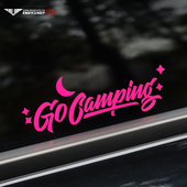 CAMPING英文装 去露营汽车贴纸个性 创意户外野营GO 饰贴划痕反光贴