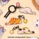 招吉猫汽车钥匙扣新款 猫咪钥匙扣创意可爱亚克力书包挂饰钥匙圈链