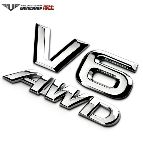 Подходит для Highland V6 Limited Metal Modified Car Logo Logo Vvti Хвостовая наклейка AWD.
