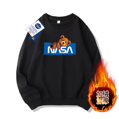 NASA联名加绒圆领潮牌卫衣